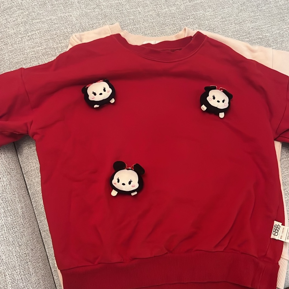 Peppa pig sweatshirt with fleece, Mikey mouse sweatshirt ,baby rabbit sweatshirt